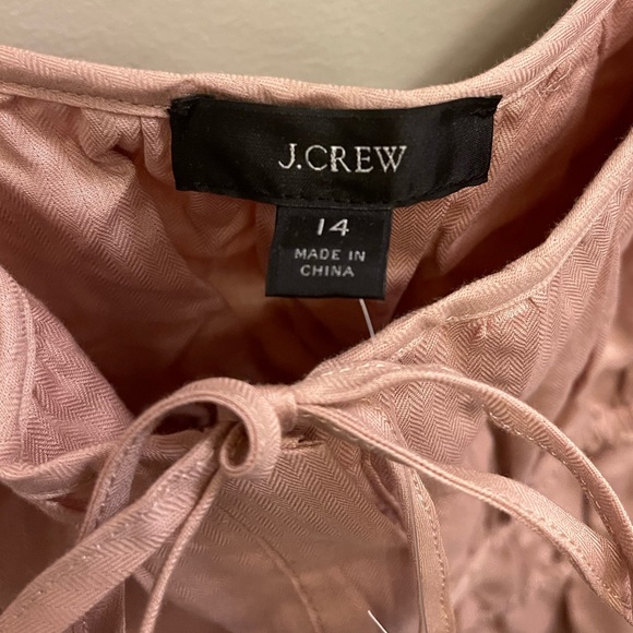 J.CREW CINCHED-WAIST TOP IN HERRINGBONE COTTON - Picture 6 of 7